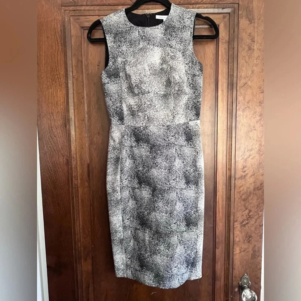 Diane Von Furstenberg‎ Knee Length Black and White Sheath Dress Women Size 0, XS